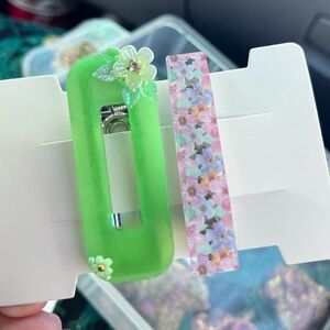 Minty Green Hair Clips